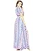 Roiii Womens Vintage Boho Flow Print Button Down Long Sleeves Shirts Loose Tunic Shirts Off-White