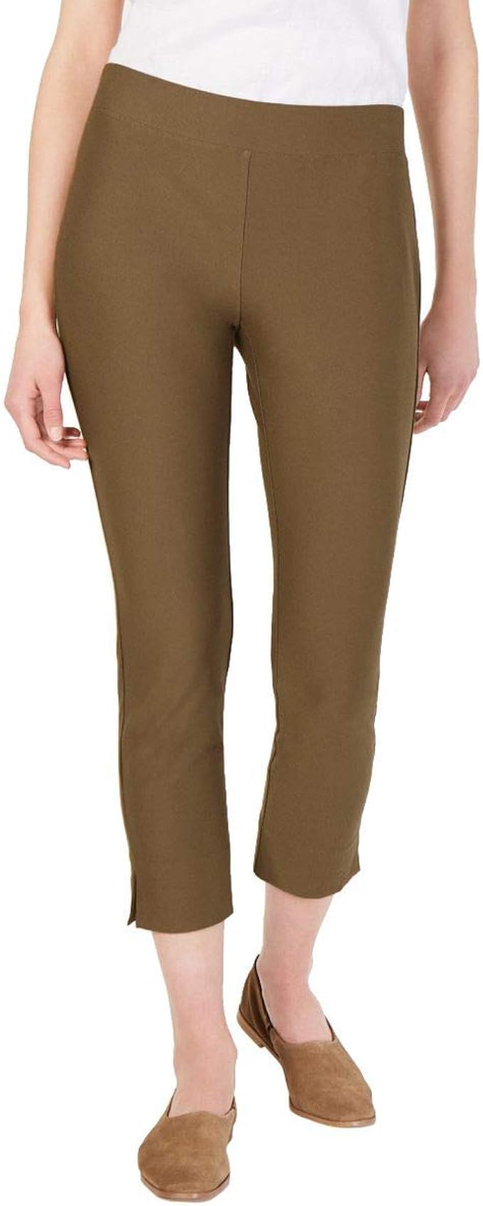eileen fisher washable stretch crepe cropped pants