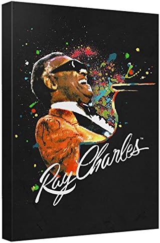 Ray Charles - Bright Soul - Stretched Canvas Framed Artwrap, 20x30