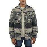 Jachs Men's Wool Blend Sherpa Lined Flannel Shirt Jacket (US, Alpha, X-Large, Regular, Regular, Tan)