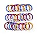 GOGO 24 PCS Aluminum Round Shape Carabiners in Assorted Colors, Gift Idea