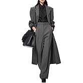 Drkobr Women's Suit Two Pieces Long Jacket and Pants for Formal Party Tuxedos