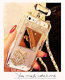 Sasa(TM) iPhone 7 plus Case ,Fashion Bonzer Bling Diamond Crown Crystal Perfume Bottle Chain Handbag Case Cover for iPhone 7 plus (5.5inch)(White)