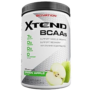 Image of Scivation Xtend BCAA Powder, 7g BCAAs, Branched Chain Amino Acids, Keto Friendly, Smash Apple, 30 Servings