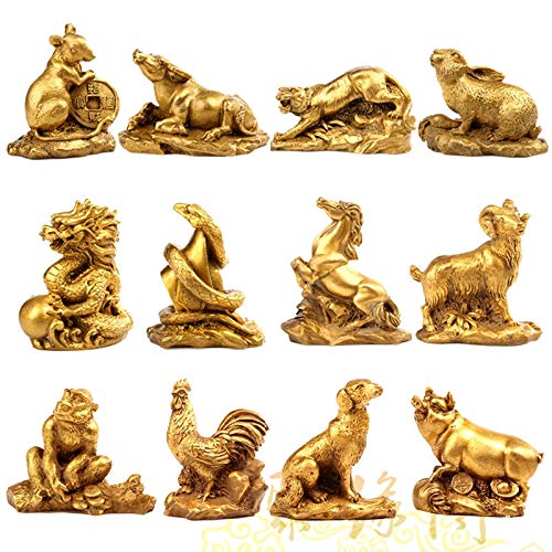 Buy VietFA Figurines & Miniatures Chinese Zodiac Twelve Statue Copper