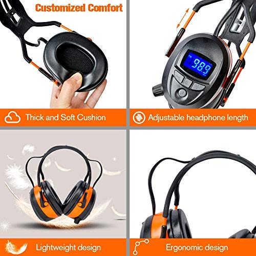GARDTECH Bluetooth Radio Earmuffs For Mowing, Hearing Protection Safety