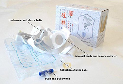 Men's Urination Device,Reusable Portable Male Comfort Fit Advantage Urinal System with Spill Proof Collection Bag & Pure Cotton Underwear