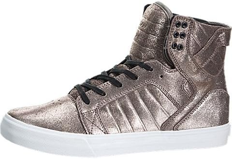 Supra Men's Skytop Rose Gold Metallic/White Sneaker Men's 13 D (M)