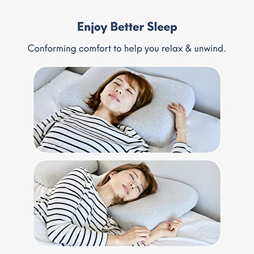 Cushion Lab Plush Comfort Gel Infused Memory Foam Contour Pillow - Gently Conform to The Head & Cradles The Neck in Soft Feel Comfort, Orthopedic Design Ergonomic Pillow for All Sleepers, CertiPUR US - Thumbnail 5