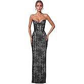 Laces Strapless Prom Dresses for Women Wedding Guest Dress Corset Formal Evening Cocktail Party Gowns
