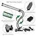 Dual Head LED Grow Lamp, Pathonor 3 Level Red&Blue Weatherproof 18W Adjustable Clip Desk Grow Light Flexible Gooseneck 360 Degree for Indoor Plants Hydroponic Garden Greenhouse and Office