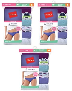 Women's No Ride up Bikinis Panty White 12 &18 Pack