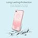 MASCHERI for iPhone 7 Case, Scratch Resistant [White Henna Mandala Floral Lace Design] TPU Bumper Clear Back Panel Hybrid Protective Case Cover for Apple iPhone 7 - Clear