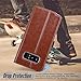 Ztotop Luxury Flip Full Body Leather Case Cash Holder Protective Cover for Samsung Galaxy Note 8 - Brown