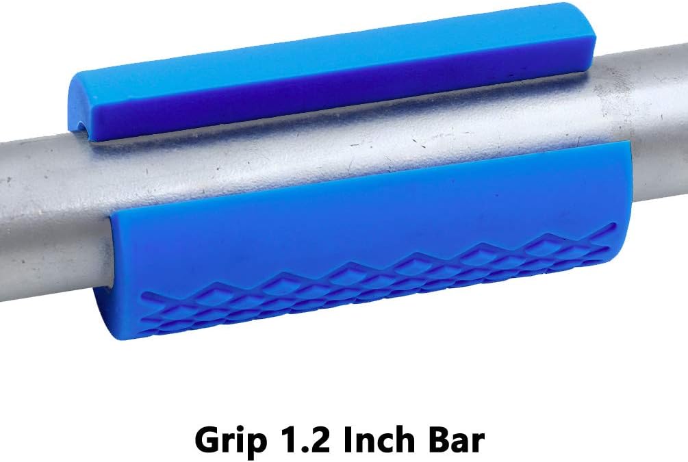 Greententljs Dumbbell Bar Handle Grips - Standard Bar Grips for Weight Lifting Fitness Strength Training - Arm Chest Workout Machines Grip (Blue, 1" Bar, Fat): Electronics