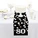 Big Dot of Happiness Adult 80th Birthday - Gold - Petite Birthday Party Paper Table Runner - 12 x 60 inches