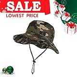 Vbiger Outdoor Sun Cap Camouflage Bucket Mesh Boonie Hat Hunting Cap
