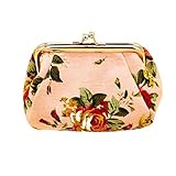 Clutch Bag, Misaky Women Lady Retro Vintage Flower Small Wallet Hasp Purse (Pink)