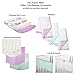 Little Peanut Lilac Purple and Gold Elephants 4 Piece Baby Crib Bedding Set