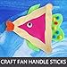 300 pcs Jumbo Wooden Craft Sticks Pack - Bulk Popsicle Sticks for Arts & Crafts Projects, Holiday Ornament Crafting, Ice Cream, Waxing