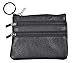 Leamekor Womens Mini Coin Purse Wallet Genuine Leather Zip Pouch Keychain Ring