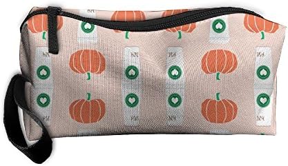 Pumpkin Spice Coffee Latte Cute Zippered Pencil Case, Makeup Bag, Organizer Holder 3D Printed Travel Toiletry Bag