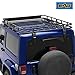 EAG 2 Door Roof Rack Cargo Basket with Wind Deflector Fits for 07-18 Wrangler JK