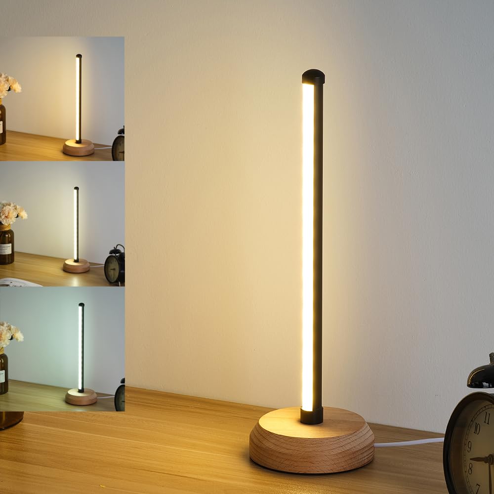 Bedside Table Lamp for Bedroom, 3-Color Temperature Lamp,Bedroom Bedside Night Light, Dimmable Led Lighting, Small Table Lamps for Living Room OfficeCreative Home Decor, Unique House warmging Gift