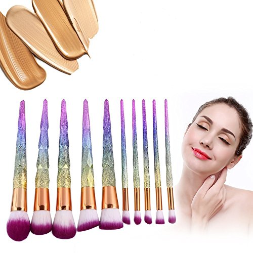 Makeup Brush and Silicone Sponge Set,Foundation Eyeshadow Powder Contour Beauty Cosmetic Tool Kits