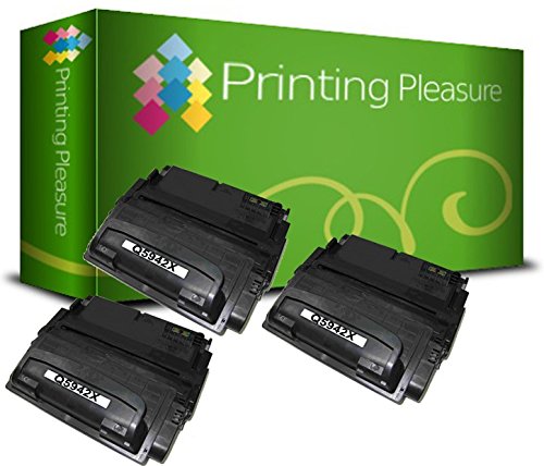 Printing Pleasure 3 Compatible Q5942X 42X Toner Cartridges for HP Laserjet 4350 4350dtn 4350n 4350tn 4250 4250dtn 4250dtnsl 4250n 4250tn 4240 4240n - Black, High Yield