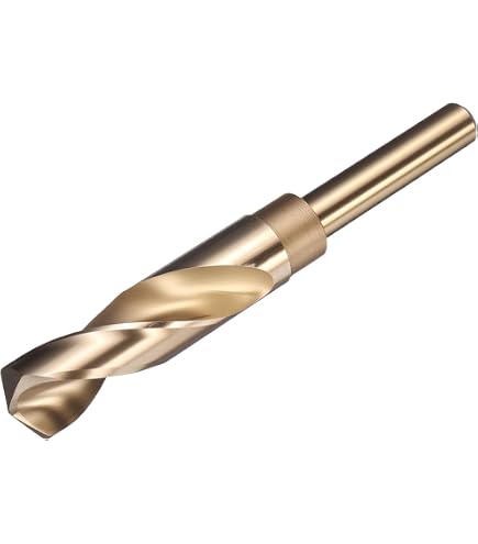 uxcell Reduced Shank Twist Drill Bits 13mm Black Nitride & Gold