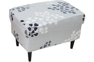 Eco-Ancheng Chair Cover Stretch Ottoman Cover Rectangular Storage Ottoman Slipcover Footrest Stool Covers Ottoman Slipcovers for Foot Stool with Nonslip Elastic Bottom