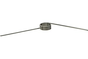 ASSOCIATED SPRING RAYMOND Music Wire Torsion Spring, Left Hand Wind Direction, 120° Deflection, 0.275" OD, 0.02" Wire Size, 1" Leg Length, 0.187" Mandrel Size, 0.113" Min. Axial Space (Pack of 10)