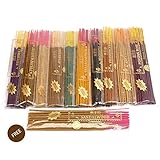 FREE Sandalwood Variety Pack in Herbal Treat Agarbatti | Frankincense | Nag Champa | Patchouli | Jasmine | Persian Rose | Ayurvedic | Maddipal | Kesar Saffron | Tulasi Lobhan | Tulasi Kasturi | Incense Sticks Set of 10 Fragrances