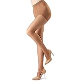 MeMoi Control Top Crystal Pantyhose for Women, Breathable Sheer Tights, Control Top Sheer Stockings, Comfortable Panty Hose
