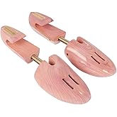 FootFitter Men's Cedar Shoe Trees, Full Block, Wide Heel & Aromatic, Moisture-Absorbing Shoe Shaper, USA Cedar Wood