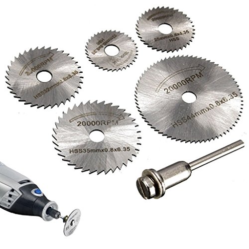image for ZFE 2 Sets HSS Saw Blades Rotary Tool Circular Saw Blade Mandrel -1/8