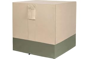 Air Conditioner Cover for Outside Central AC Units, Square AC Cover Fits Up to 24"×24"×30", Heavy Duty 600D Water Resistant F