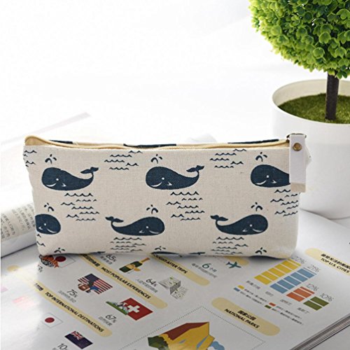 Gbell Cute Animal Coin Bag,Girls Purse Wallet Pencil Case Box Large Canvas Pen Bag for Kids Children (A)