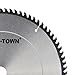 TWIN-TOWN 12-Inch 80-Tooth ATB Fine Finish Wood Cutting Circular Saw Blade, 1 Inch Arbor, Compatible with Table and Miter Saws, Premium Quality Woodworking Saw Blade