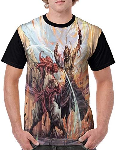 Rurouni Kenshin Anime Men's Print Comfortable Shirt Short-Sleeved T-Shirt