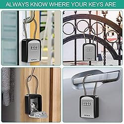 ORIA Key Lock Box, 4 Digit Combination Lock Box Key