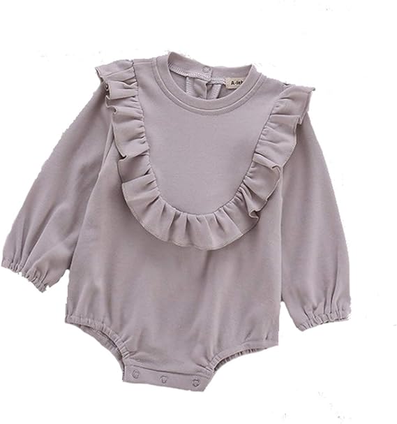 Amazon Co Jp 0597 Marchen Rose くすみカラー フリル ロンパース ベビー キッズ 長袖 コットン 女の子 子供服 保育園 赤ちゃん 可愛い おしゃれ おでかけ 姉妹 リンク コーデ 春 秋 冬 60 70 80 90cm 服 ファッション小物