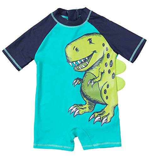 ATTRACO Infant Boys Zipper One Piece Rash Guard Swimwear 12-18 Months
