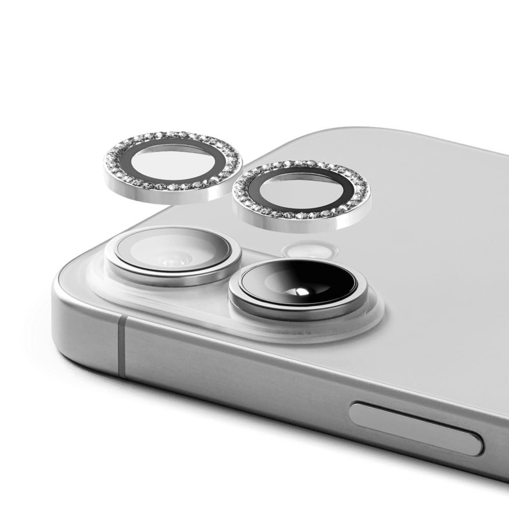 CASETiFY Camera Lens Gem [Easy Application] for iPhone 16 / iPhone 16 Plus - Silver