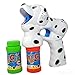 Haktoys Dalmatian Dog Bubble Gun Shooter Light Up Blower | Puppy Bubble Blaster for Kids, Parties, Etc. | with LED Flashing Lights, Extra Refill Bottle, Music & Barking Sound (Batteries Included)