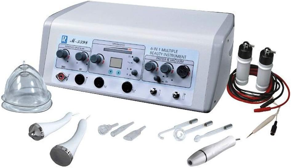 6IN1 High Frequency Galvanic Facial Spot Remover Multiple Beauty Instrument Skin Tightening US Stock