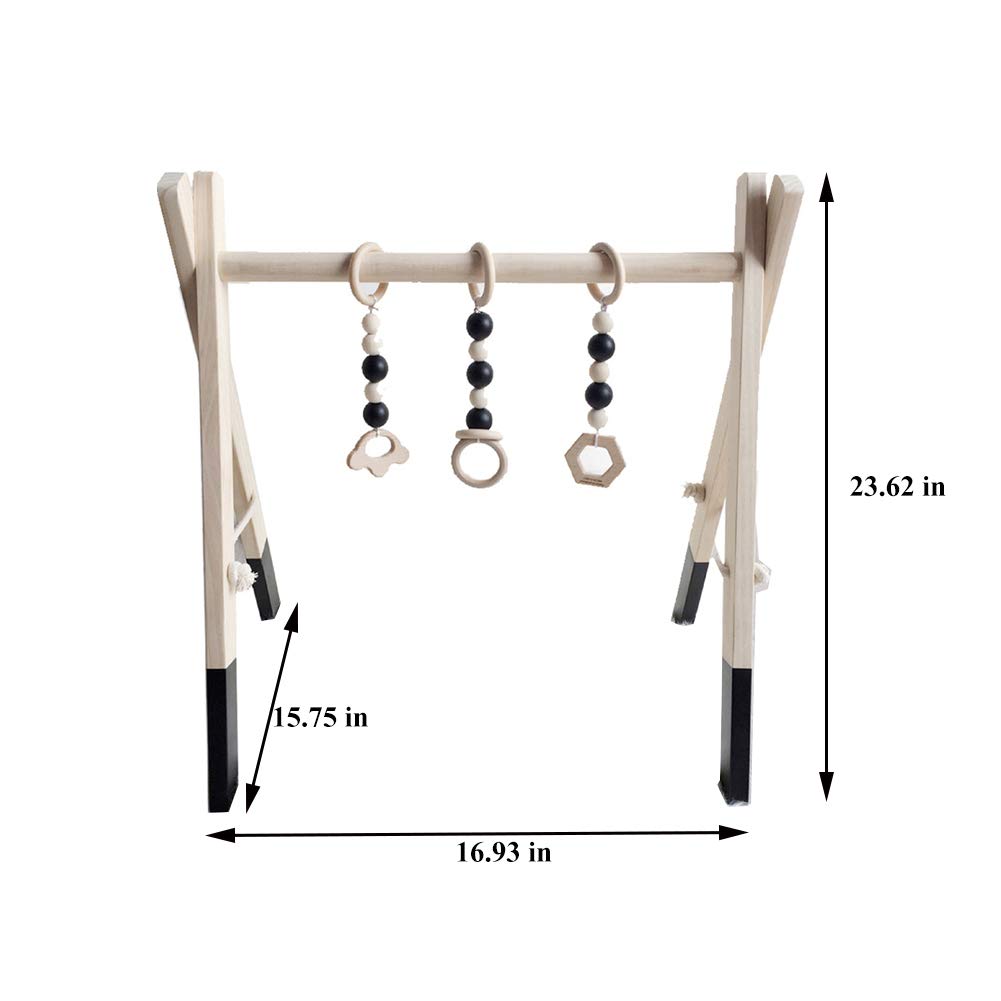wooden baby play gym