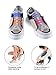 Hestya 6 Pairs No Tie Shoelaces Silicone Elastic Athletic Sport Shoe Lace (Black, White, Purple, Pink, Blue, Multi-color)