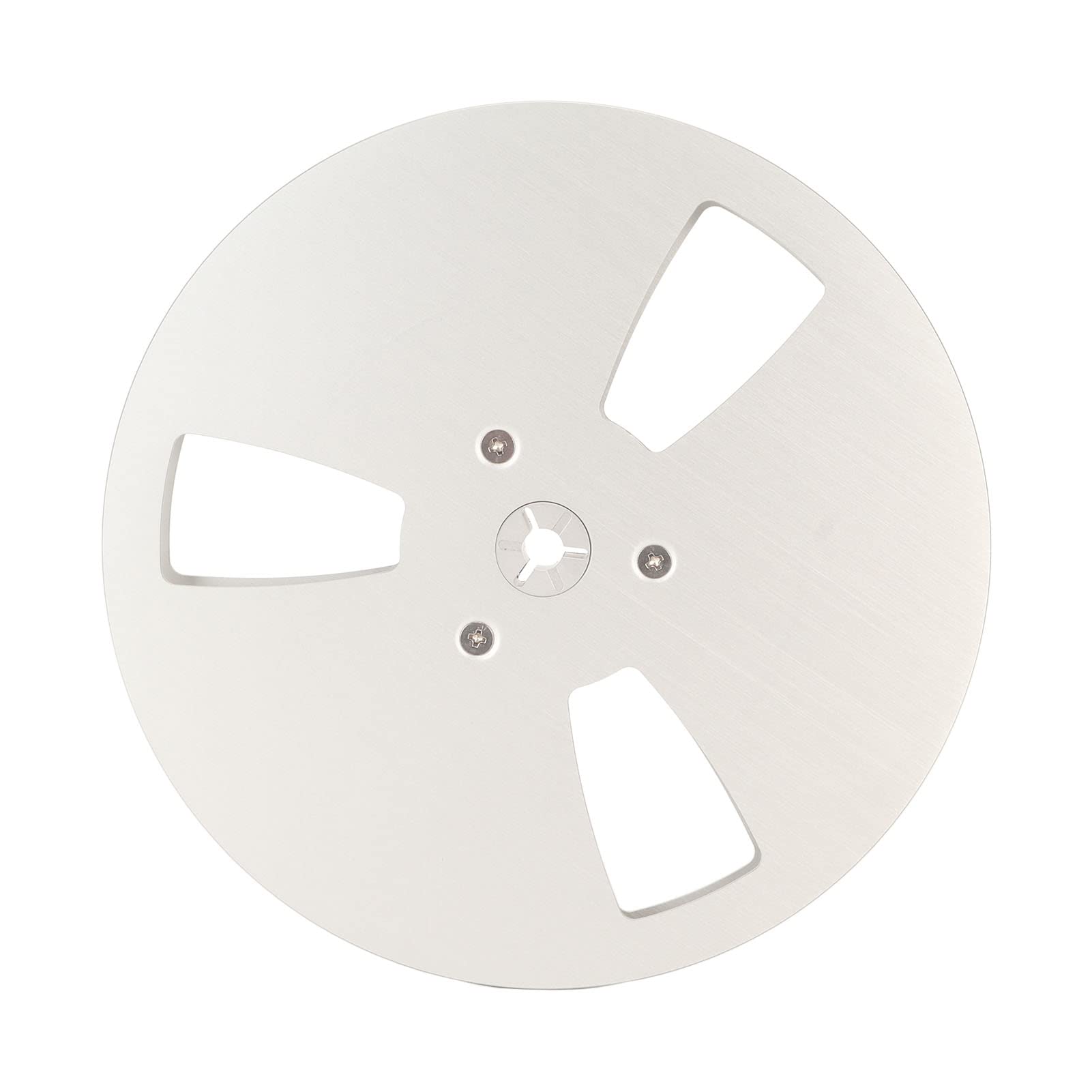 1/4 7 Inch Empty Reel, Aluminum Alloy with 3 Hole Design for Universal Tape Machines (Silver)